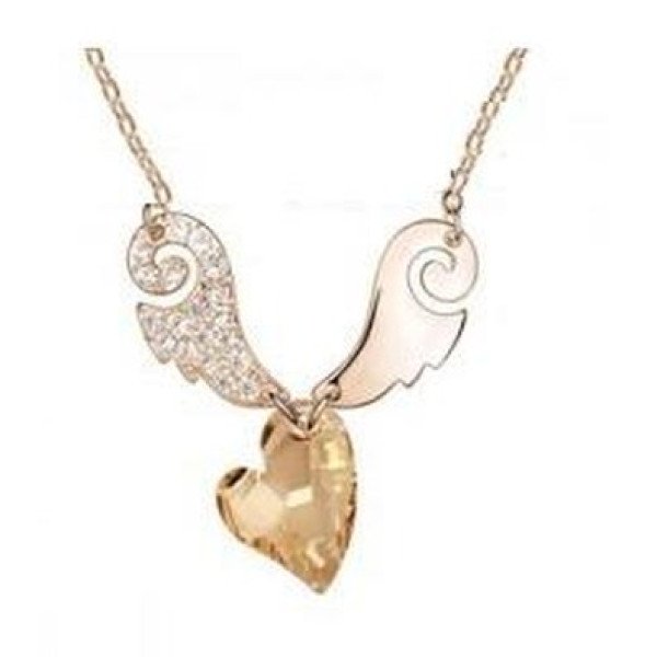 Подвеска SWAROVSKI Сердце любви желтое
