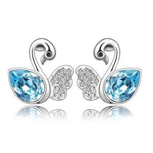 Ювелирные серьги Swarovski Лебеди Авги