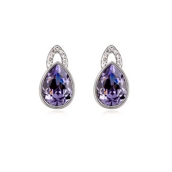 Ювелирные серьги Swarovski Деби фиолет
