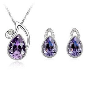Комплект в стиле Swarovski Деби фиолет 