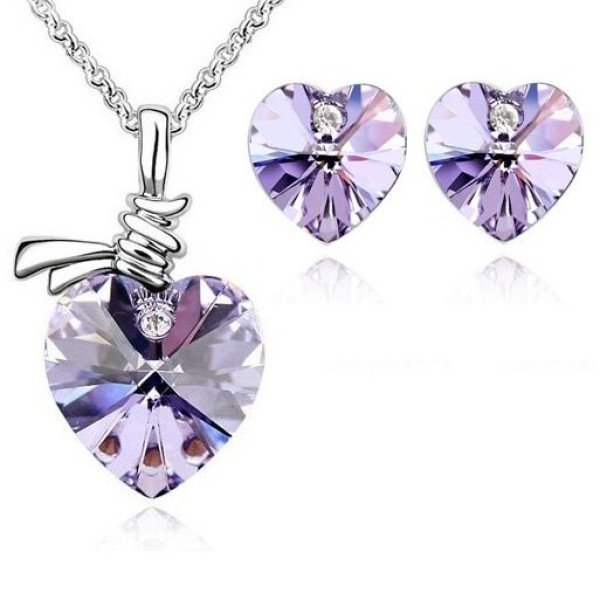 Комплект в стиле Swarovski Минэ сирень
