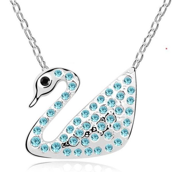 Подвеска SWAROVSKI Лебедь голубой