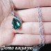 Подвеска SWAROVSKI Кристалл изумрудный с листиком