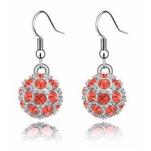 Ювелирные серьги Swarovski Волшебство красное