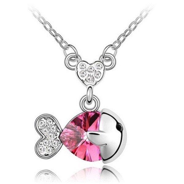 Подвеска SWAROVSKI Рыбка с кристаллом