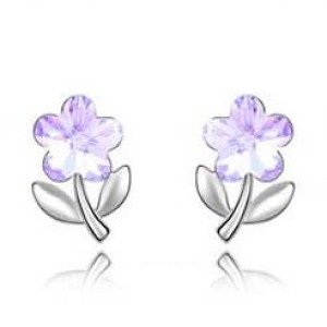 Ювелирные серьги Swarovski Цветочек