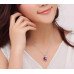 Подвеска SWAROVSKI Тау малиновая