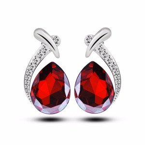 Ювелирные серьги Swarovski Tereza red