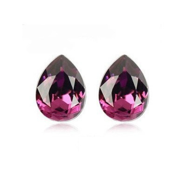 Ювелирные серьги Swarovski Капля любви закат