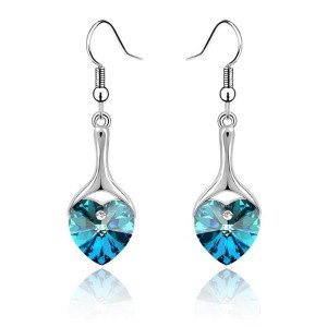 Ювелирные серьги Swarovski Нория синяя