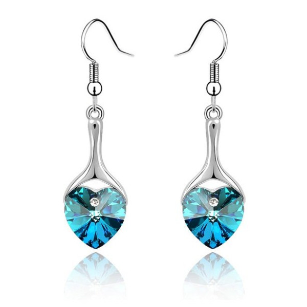 Ювелирные серьги Swarovski Нория синяя