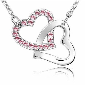 Подвеска SWAROVSKI Соединенные сердца roz