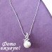 Золотая подвеска Chanel Fedra белая