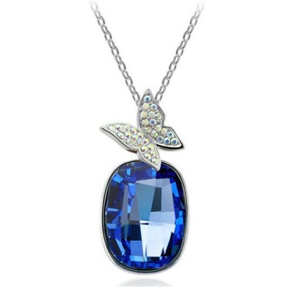 Подвеска SWAROVSKI Бабочка sapfir