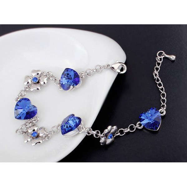 Браслет SWAROVSKI Сердца в цветах