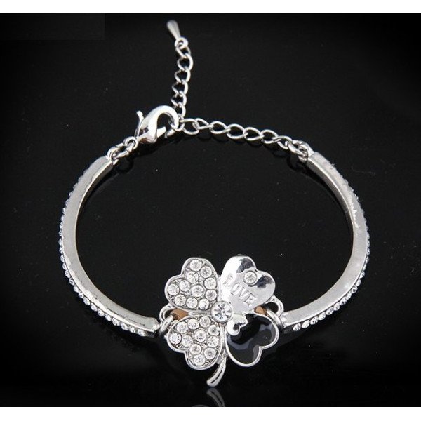 Браслет SWAROVSKI Роскошь клевера белая