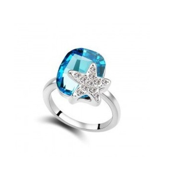 Кольцо SWAROVSKI Кристалл со звездой