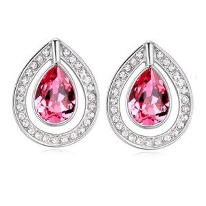 Ювелирные серьги Swarovski Астра роз