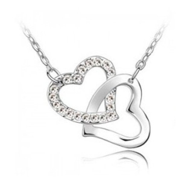 Подвеска SWAROVSKI Соединенные сердца кристалл