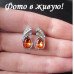 Ювелирные серьги Swarovski Женевьева красные