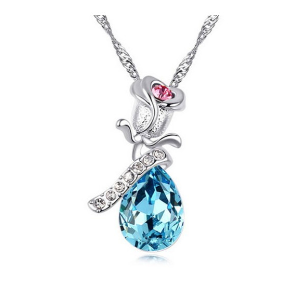 Ювелирная подвеска Swarovski Роза кристалл