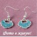 Серьги SWAROVSKI Глам открывашка голубые