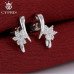 Серебрённые серьги Алмазные цветы