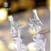 Серебрённые серьги Алмазные цветы