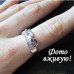 Серебрённое кольцо Алмазная цепь
