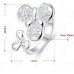 Серебрённое безразмерное кольцо Цветы