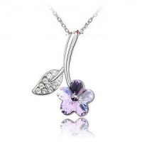 Подвеска SWAROVSKI Блеск цветов сиреневый