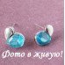 Ювелирные серьги Swarovski Половинка сердца
