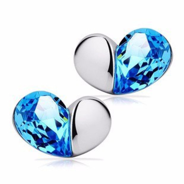 Ювелирные серьги Swarovski Половинка сердца