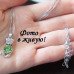 Подвеска SWAROVSKI Кошка салатовая с ошейником
