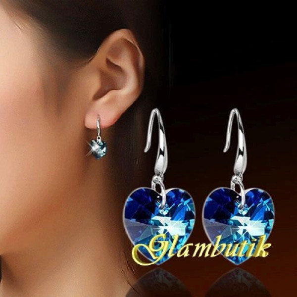 Серьги SWAROVSKI Кристаллы сердец