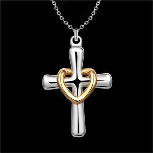 Подвеска Крест в сердце Tiffany