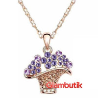 Подвеска Swarovski Корзиночка с фиолетовым