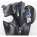 Ювелирные серьги Swarovski Кошки в синем
