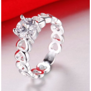 Кольцо в стиле Tiffany Любовный ноктюрн в кристалле