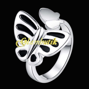 Кольцо Tiffany Полёт черной бабочки