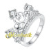 Кольцо в стиле Tiffany Корона с цирконом