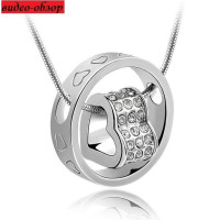 Подвеска Swarovski на цепи Любовь в белом