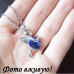 Подвеска SWAROVSKI Ангел с синим кристаллом