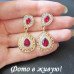Эксклюзивные серьги Тария  гаранатовые