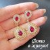 Эксклюзивные серьги Тария  гаранатовые