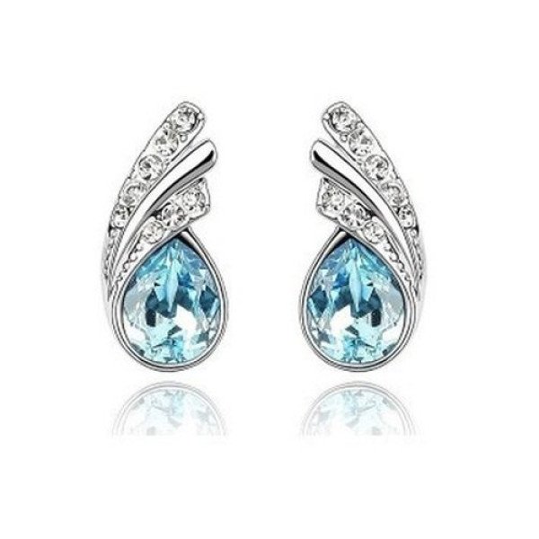 Ювелирные серьги Swarovski Женевьева голубые