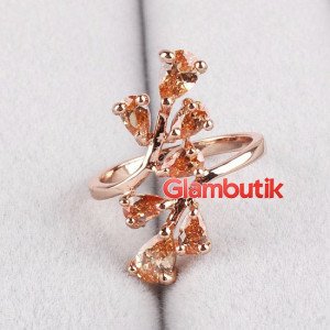 Кольцо с цитрином Веточки