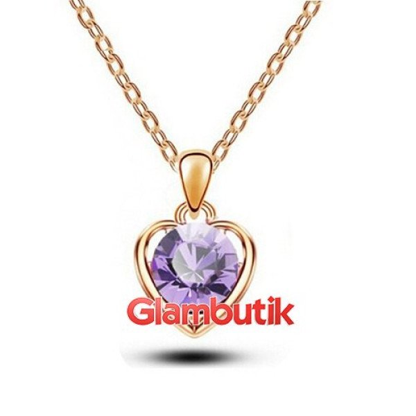 Подвеска SWAROVSKI Сердечко сиреневое
