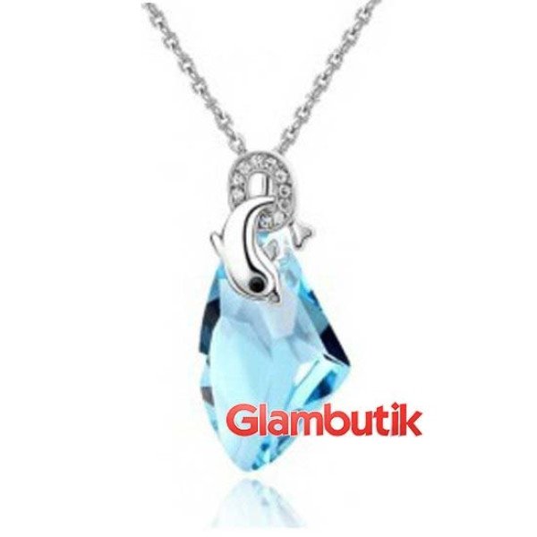 Подвеска Swarovski-style Аква дельфин