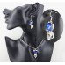 Ювелирные серьги Swarovski Кошки в синем